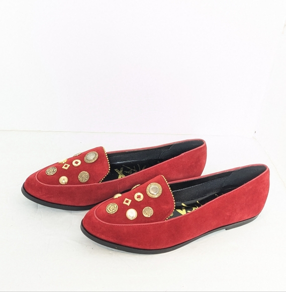 Vintage 80-90s red suede flats - Picture 16 of 16